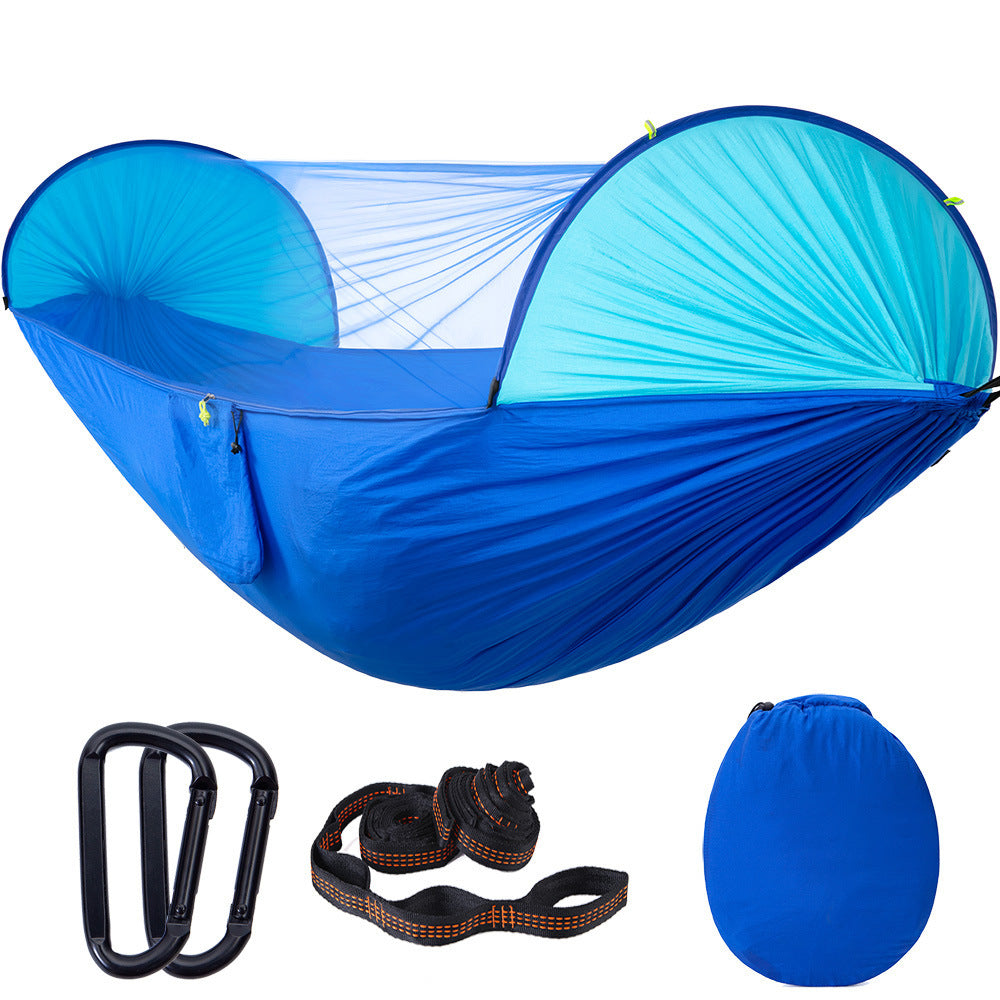 Hamac moustiquaire automatique à ouverture rapide, double, pour le camping en extérieur