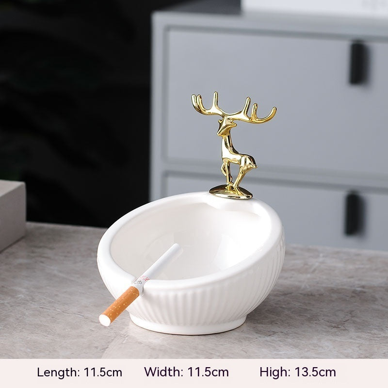 Cendrier de luxe léger créatif pour salon domestique simple