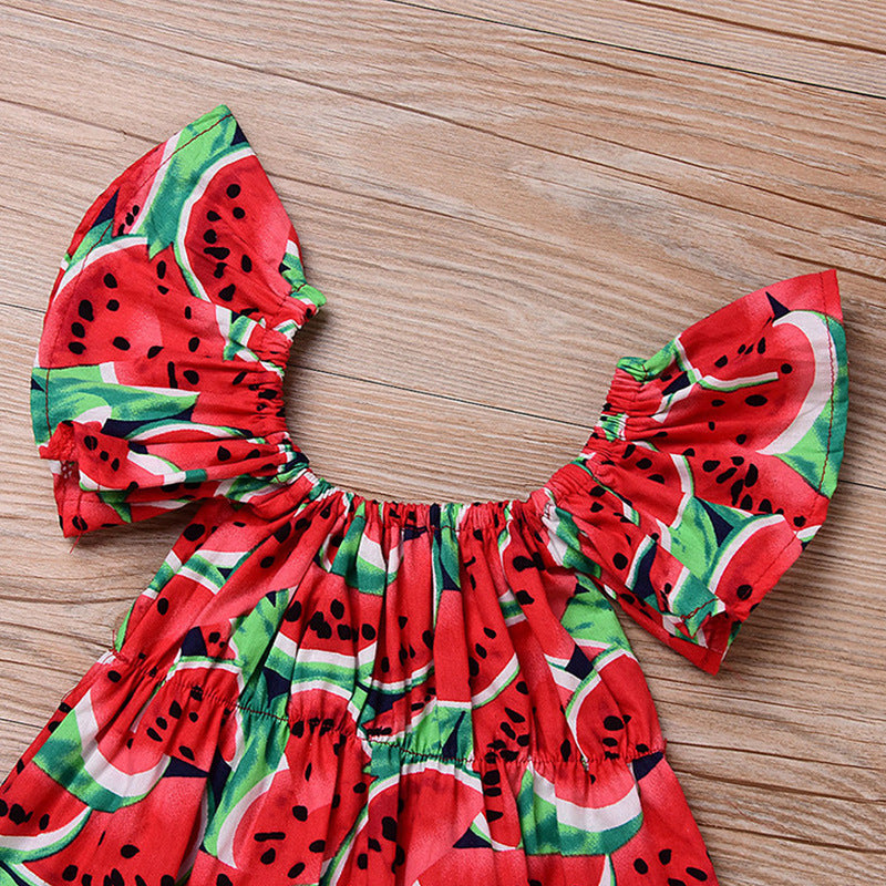 Baby Clothing Triangular One-piece Children's Clothing Fruit Pattern Climbing Suit