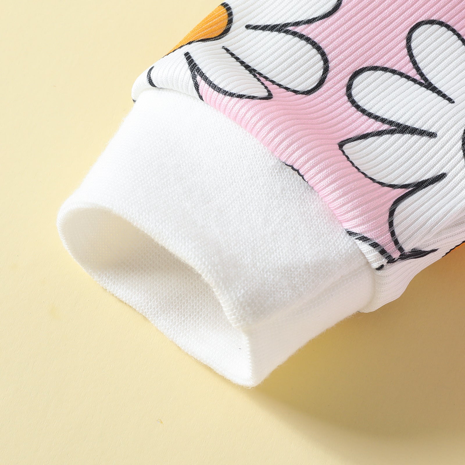 Children's Flower Print Hooded Romper
