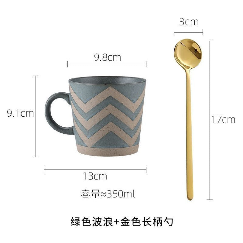 Tasse à café en grès pour couple