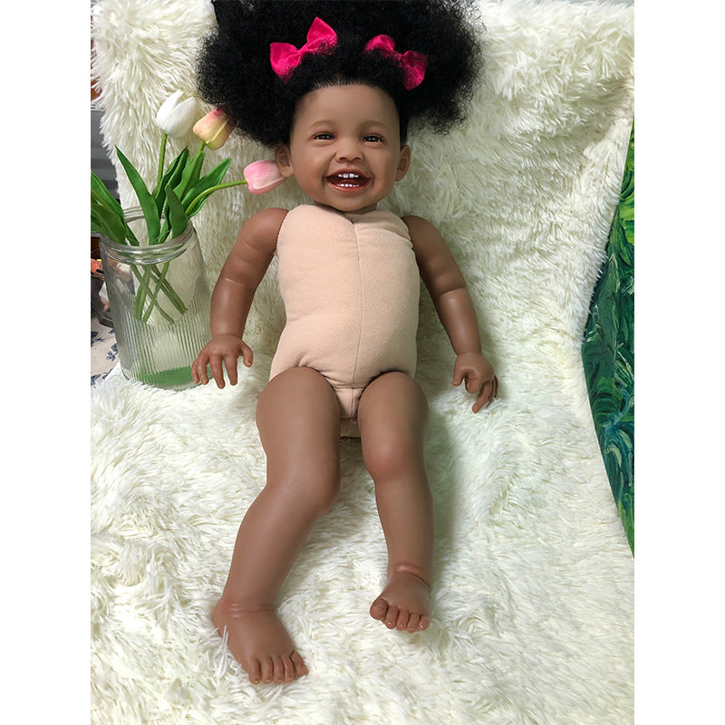 Simulation Baby Black Silicone Doll Toy