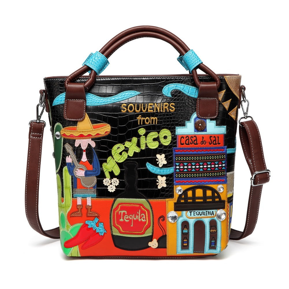 Vintage Pattern Portable Diagonal Bag