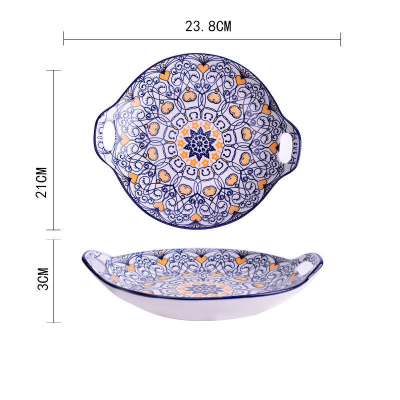 Bakeware Ceramic Cheese Baked Rice Plate Fruit Plate