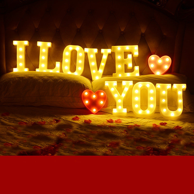 Lettres Lumineuses LED Joyeux Anniversaire Demande en Mariage Décoration