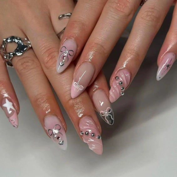 Pièce en forme d'ongle portable Ongle Nœud 3D