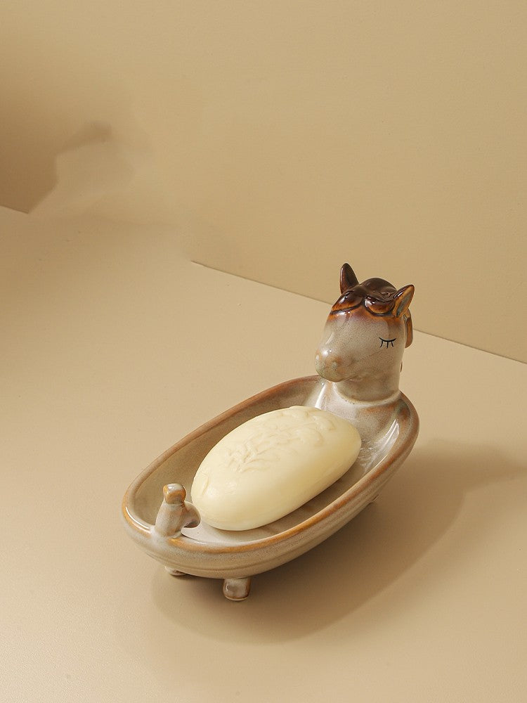 Boîte à Savon de Dessin Animé Ménage Enfants Mignon Grand Support à Savon de Toilette