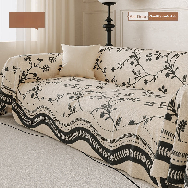 French Retro Four Seasons Universal Non-slip Living Room Anti-scratching Sofa Cover