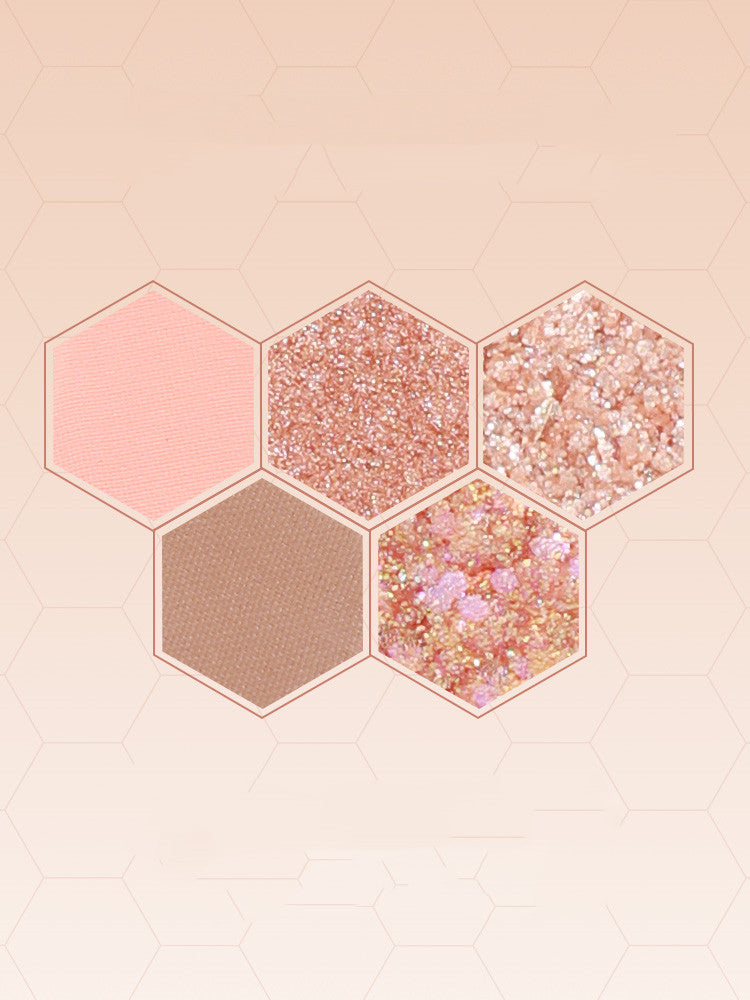 Palette de fards à paupières diamant nid d'abeille Thé au miel Orange Marron Mat Scintillant Pailleté Couleur quotidienne