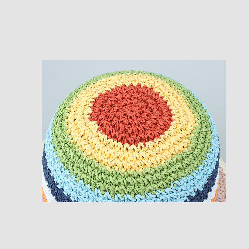 Rainbow Summer Sunscreen Sun Hat Seaside Beach