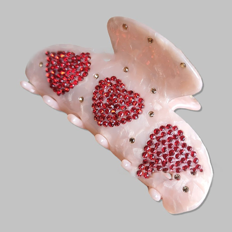 Niche Temperament Heart-shaped Medium Shark Clip