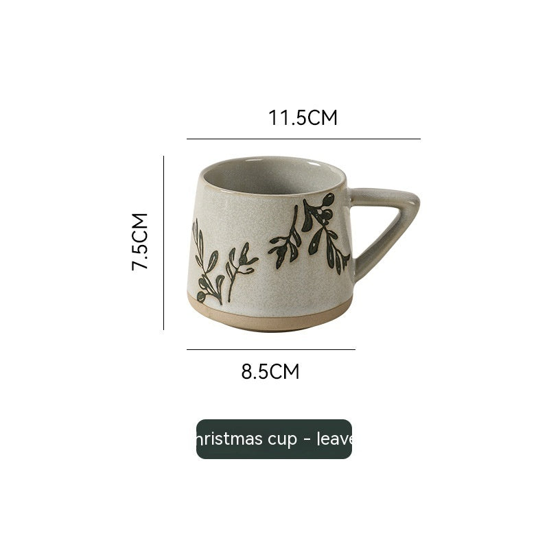 Retro Ceramic Fambe Ear-hanging Coffee Cup