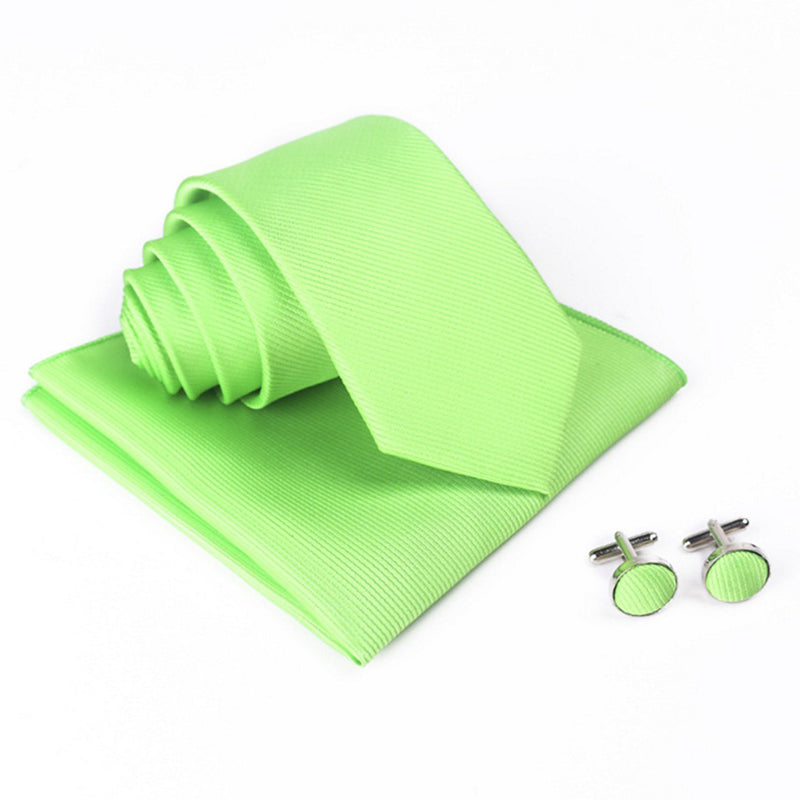 Men's Cufflinks Square Tie Three Piece Set