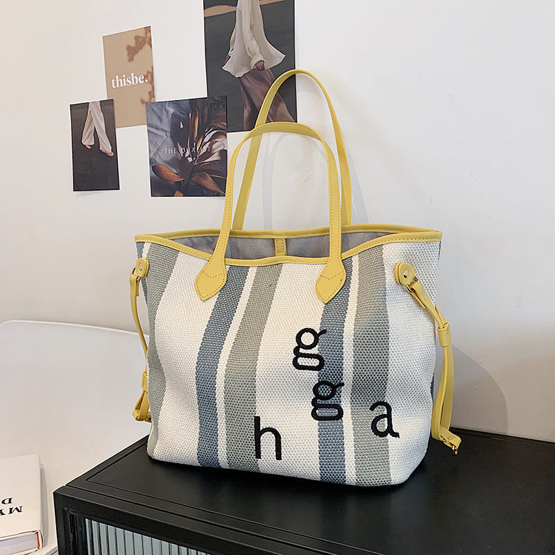 Canvas Bag Simple And Versatile Shoulder Tote Bag