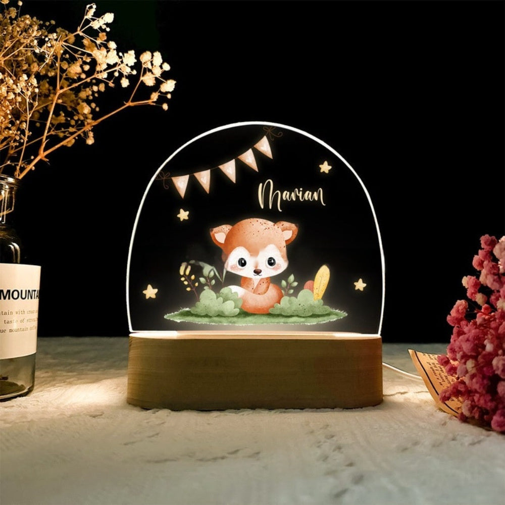 Acrylic 3D Small Night Lamp Giraffe Lion