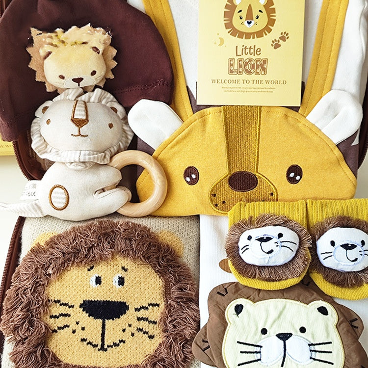 Coffret cadeau bébé Pull tricoté Petit Lion