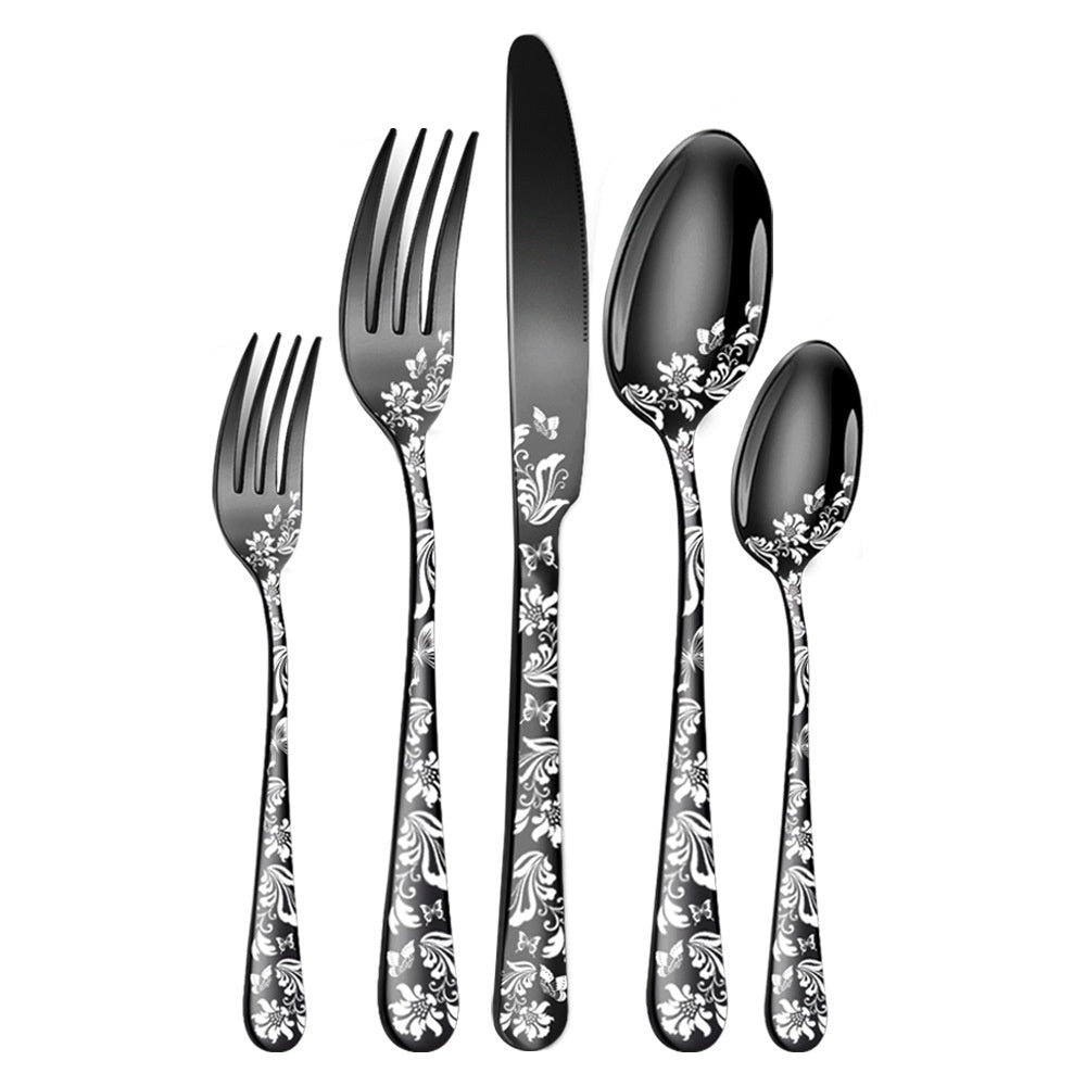Stainless Steel Tableware Suit 5-piece Set