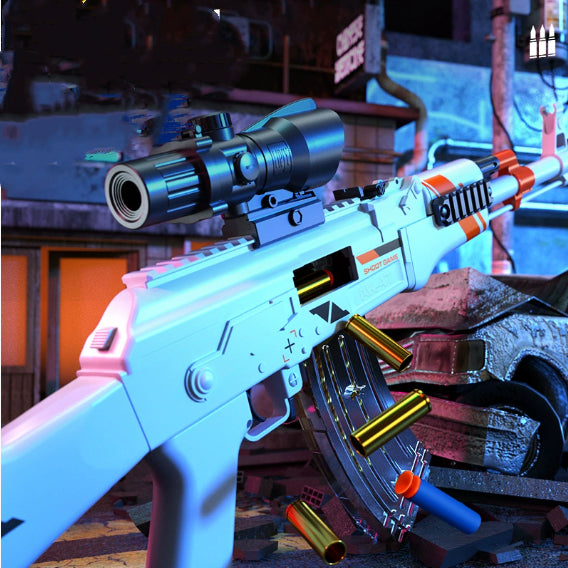 Luo Chen Throwing Shell AK47 Soft Bullet Gun Children Can Launch Toy Gun Simulation Submachine Gun Boy Assault Rifle Outdoor