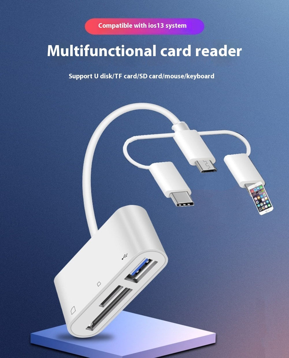Mobile Phone SD Card Reader Camera Memory Card Conversion All-in-one