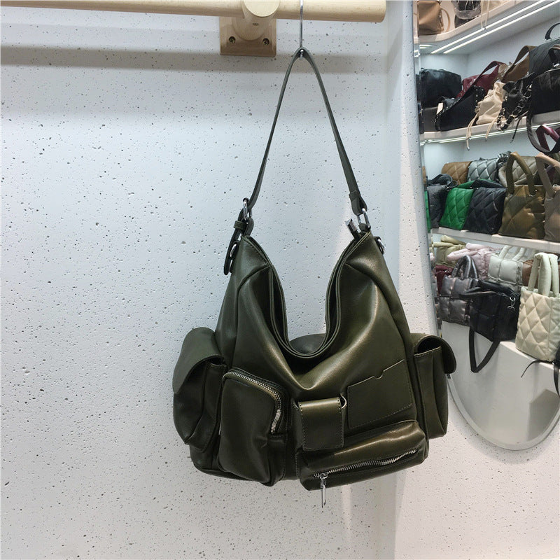 Sac décontracté à bandoulière grande capacité de style outillage Rétro Motard