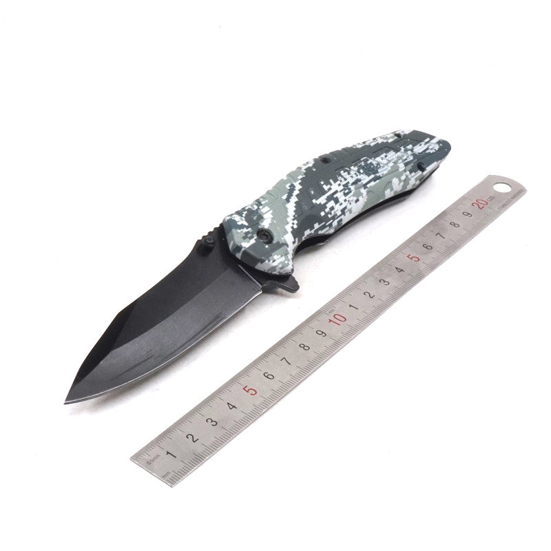 Couteau pliant de survie à haute dureté en silex, couteau d'extérieur