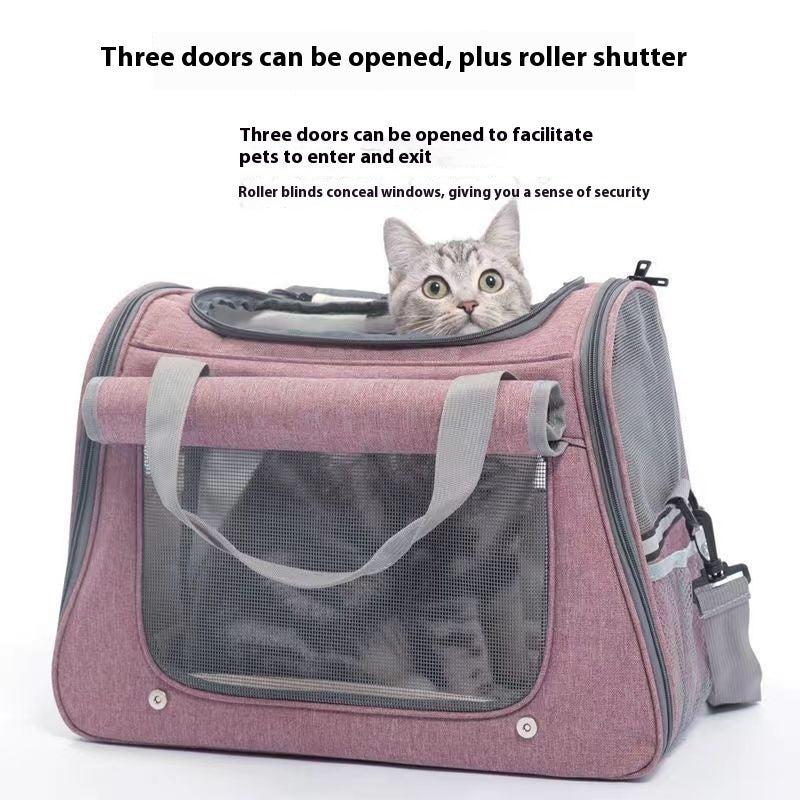 Sac de transport portable pour chat, à la mode, respirant, de grande capacité