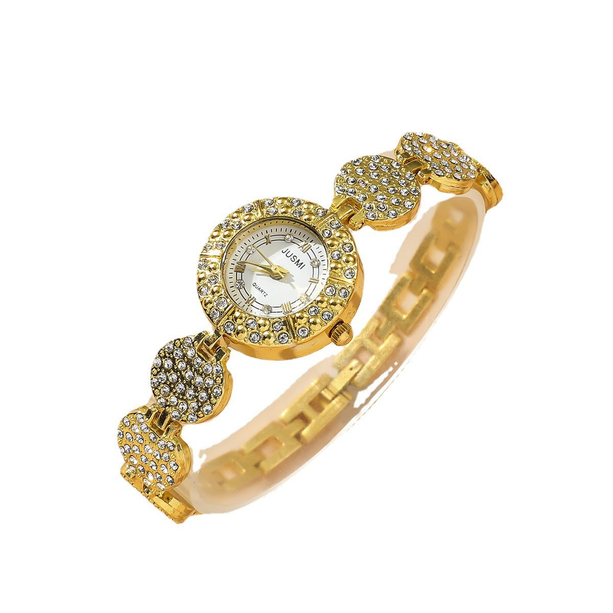 Diamond Luxury Bracelet Watch Set Ladies