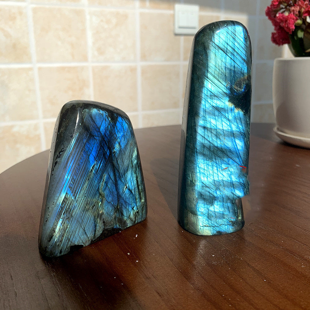 Polished Blue Moonstone Follow-up Home Desktop Office Decorations