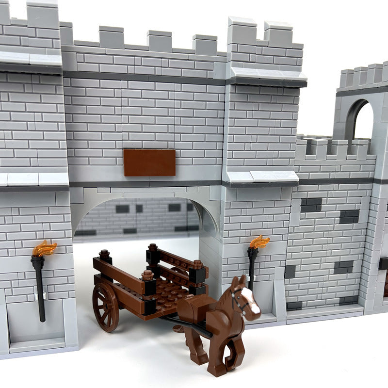 Jouet de construction en blocs de château médiéval militaire