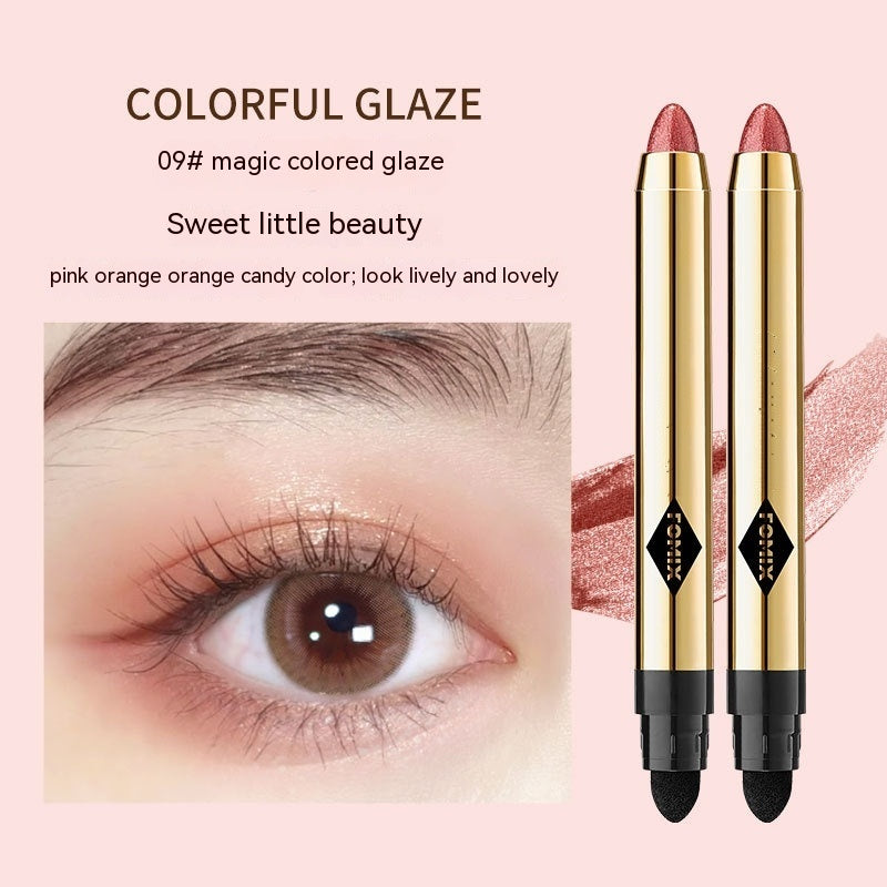 Magic Color Shining Highlight Eyeliner Pen Pearlescent Thin And Glittering Repair And Brightening Double-headed Smudger One-touch Molding