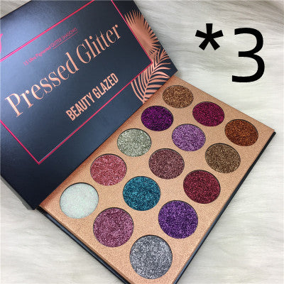 Fards à paupières pailletés Beauty Glazed 15 couleurs