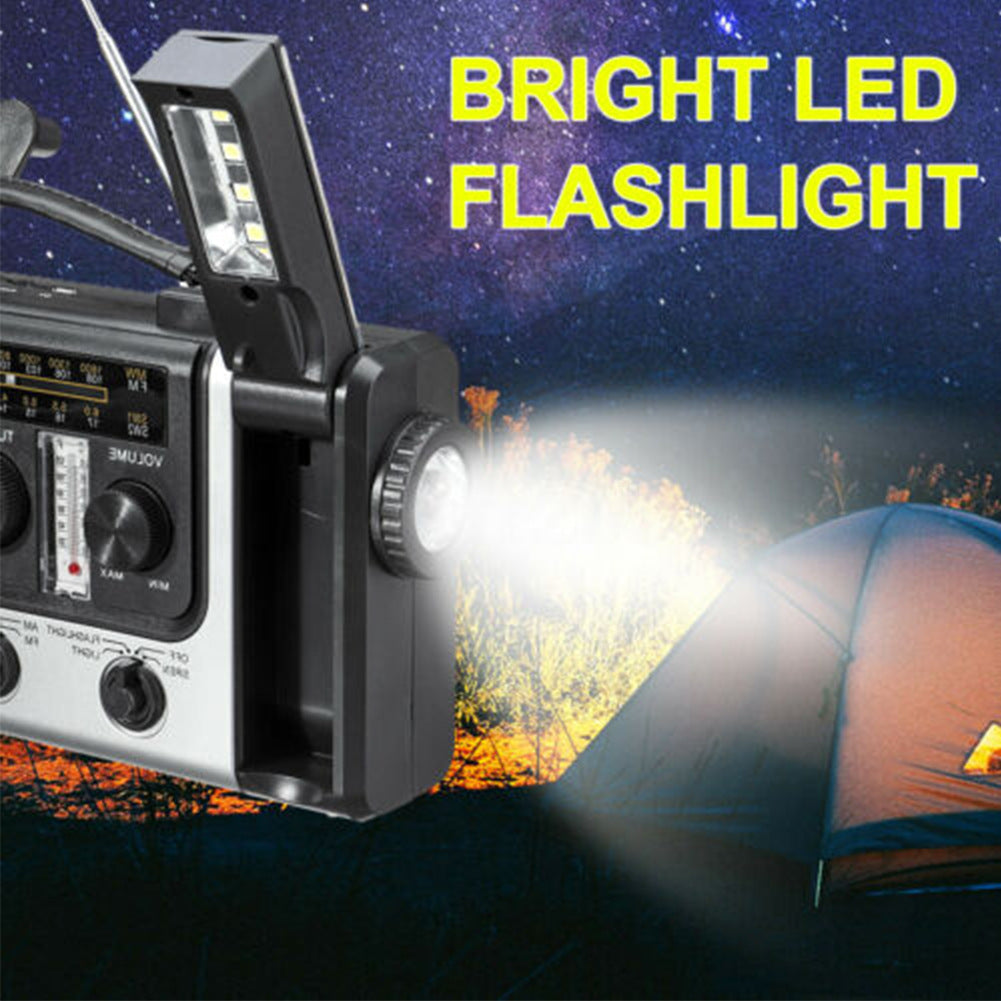 Multi-band AM FM SW Solar Hand Rechargeable LED Reading Light Radio