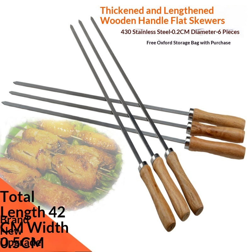 Brochettes de barbecue en acier inoxydable Brochettes de barbecue