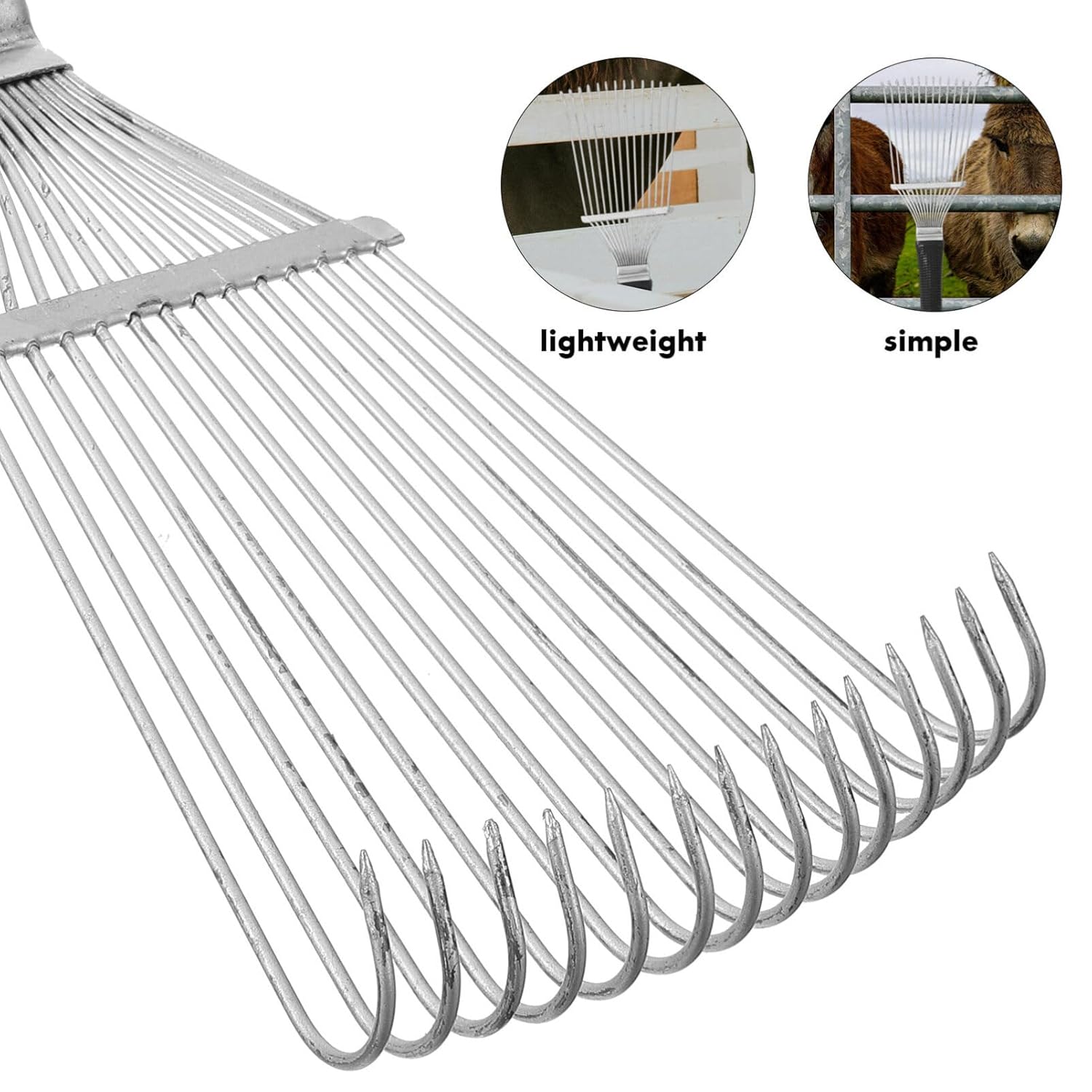 Brosse de démêlage Râteau Peigne Râteau pour animaux de compagnie Peigne Râteau Brosse de toilettage Laveur manuel pour sous-poil Kit de peignage pour animaux de compagnie pour chevaux Râteau de toilettage pour chiens Râteau pour chiens