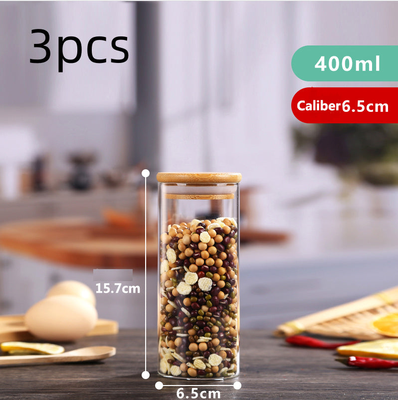 High Borosilicate Glass Sealed Jar Transparent Household