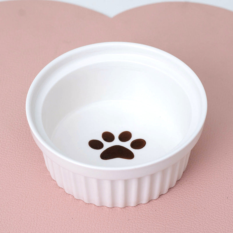 Gamelle pour Chat en Céramique, Double Gamelle, Gamelle d'Eau, Gamelle Oblique Surélevée, Fournitures pour Animaux de Compagnie