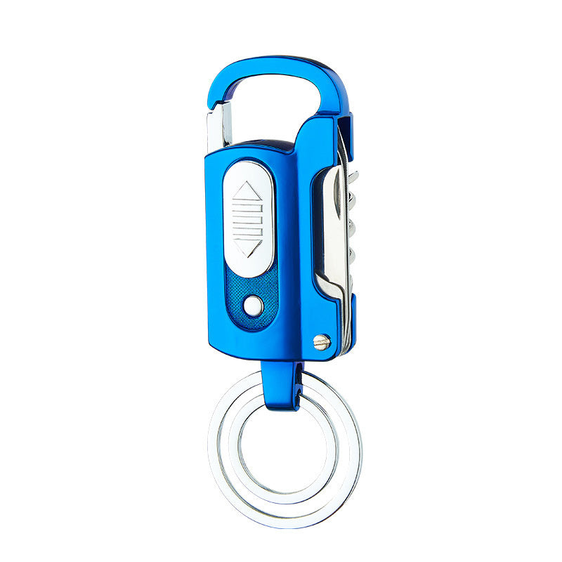 Briquet de charge porte-clés multifonction mini-portable briquet de camping sauvage