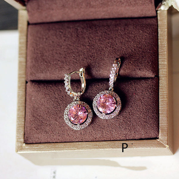 Crystal Earrings Earrings Gemstone Square Rhinestones Zircon