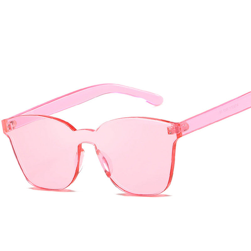 Fashion Candy Color Thick Metal Sunglasses