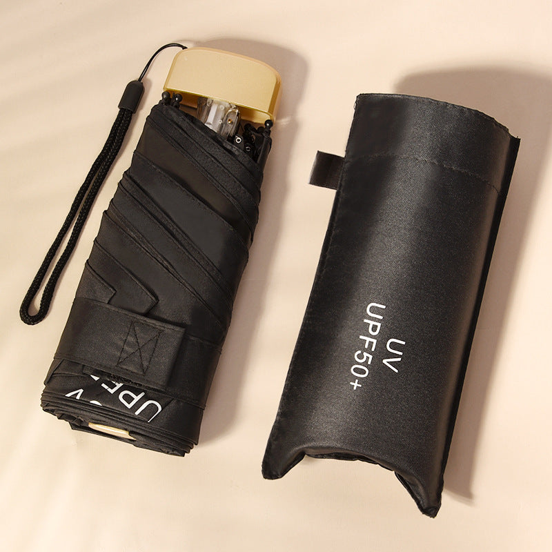 Umbrella Folding Ultra-light Small Flat Five-fold Umbrella Sun Protection Sun Umbrella UV Protection