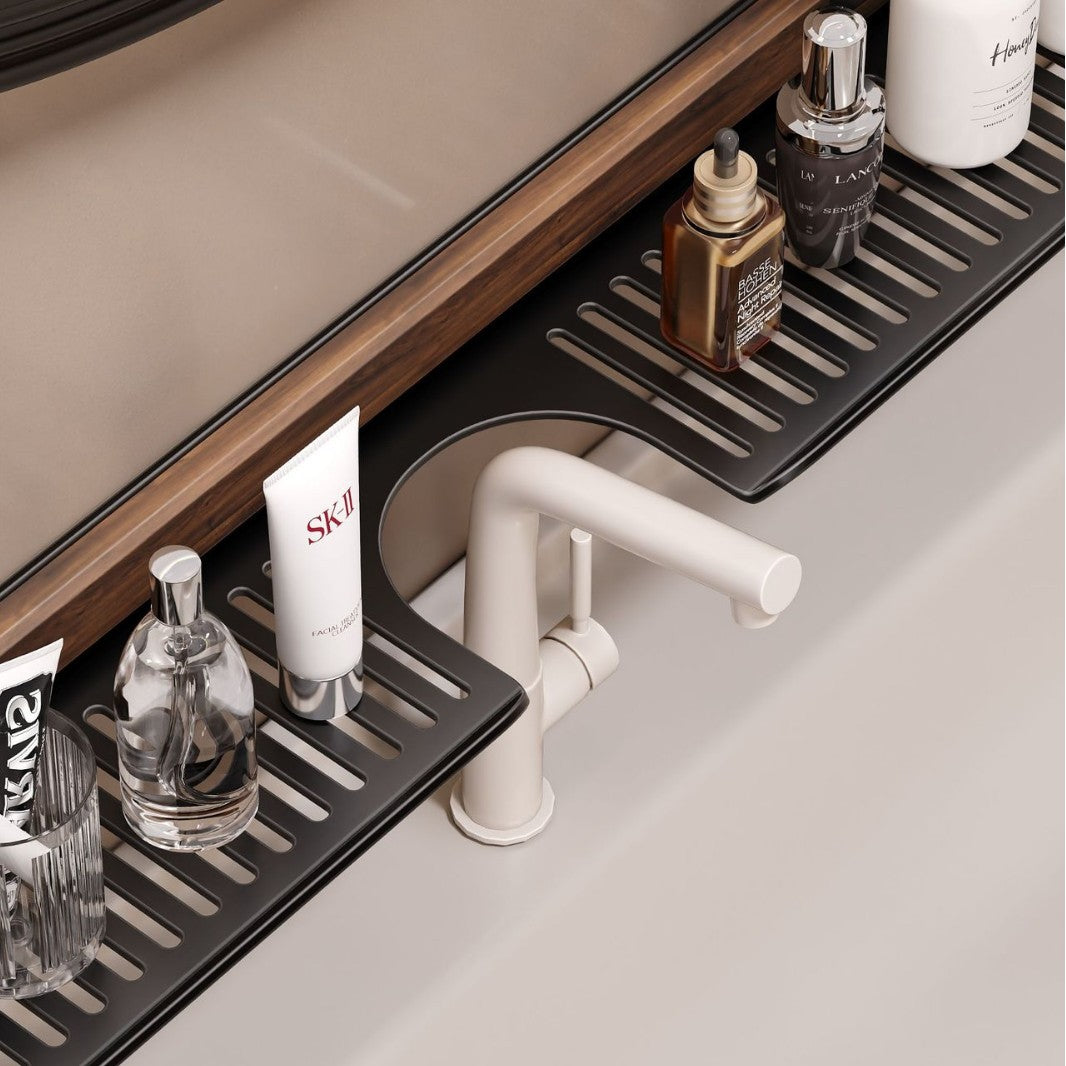 Étagère de rangement murale de salle de bain sans perçage