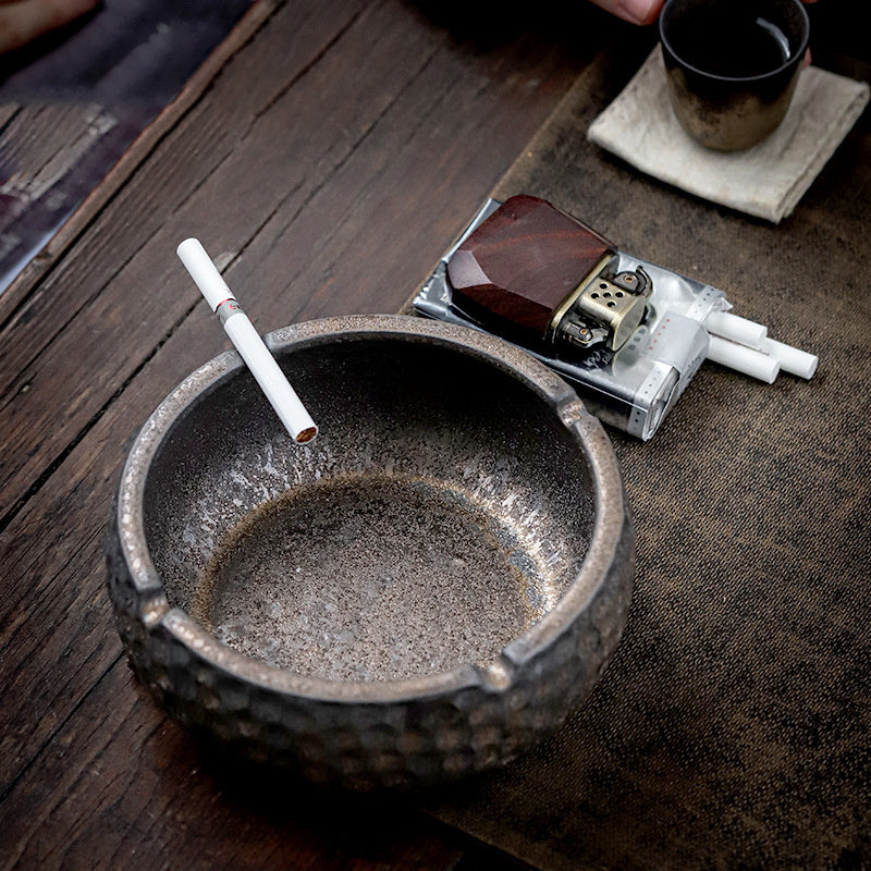 Living Room Household Desktop Creative Antique Ashtray Grey