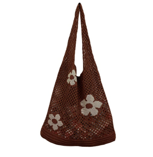 Sac de courses grande capacité Ins en maille tissée ajourée