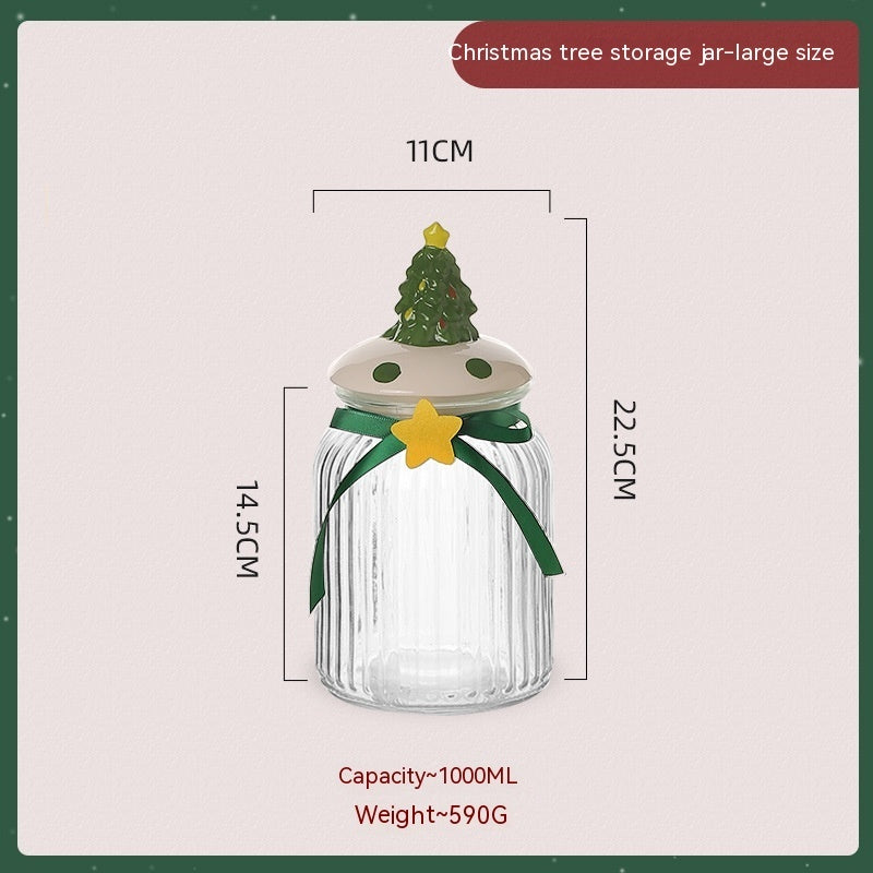 Candy Sealed Jar Snack Storage Box Storage Jar Biscuit Nut Glass Bottle