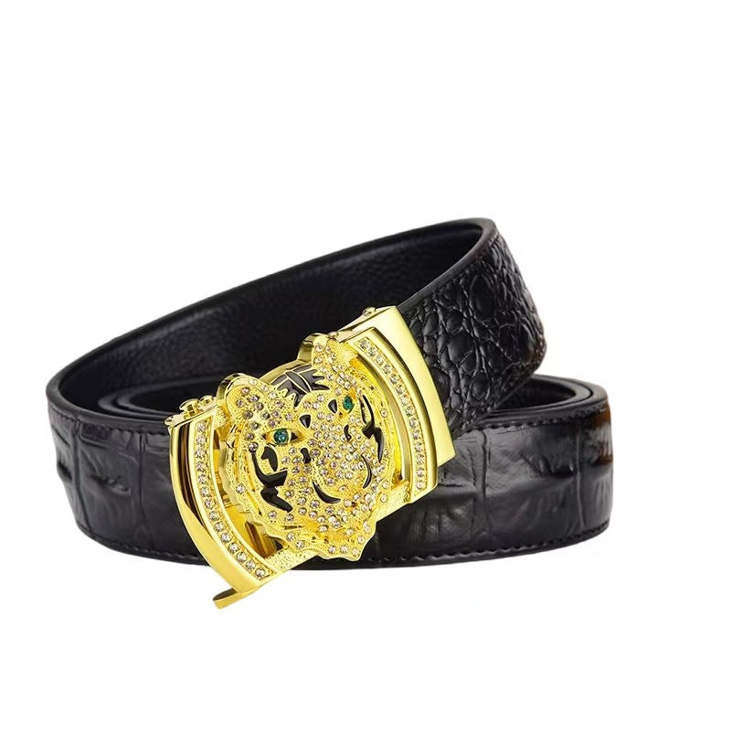 Men's Automatic Leather Buckle Belt