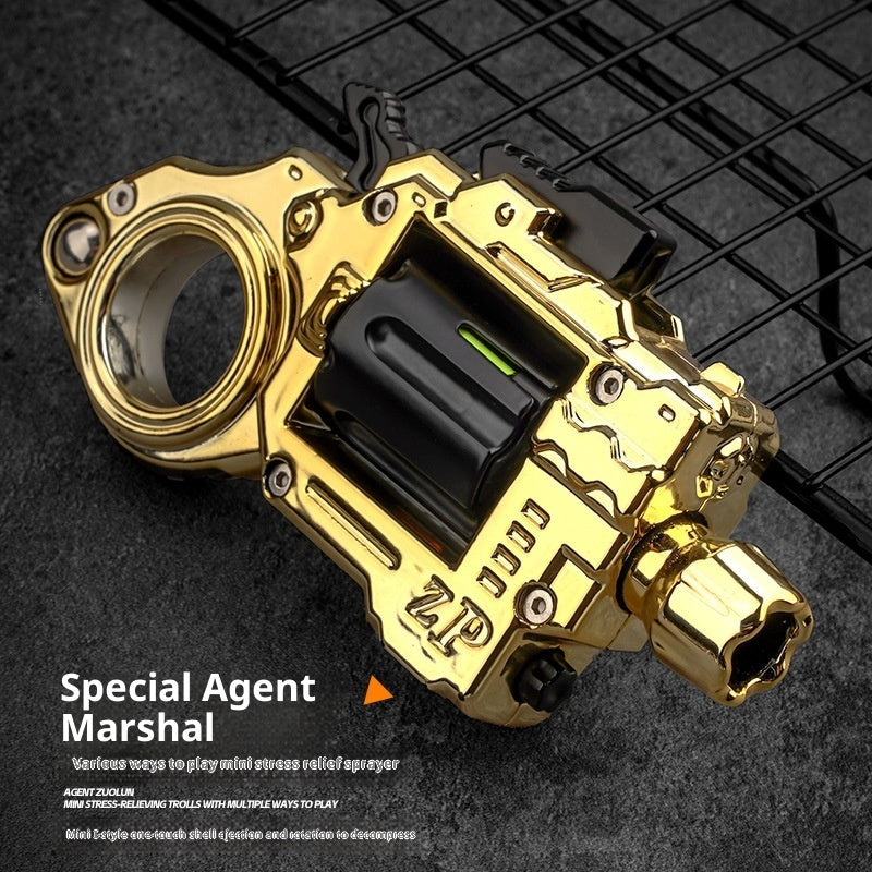 Agent Left Wheel Bailiff Gift Box Gun Toy Ring Soft Bullet Gun Boy Toy Model