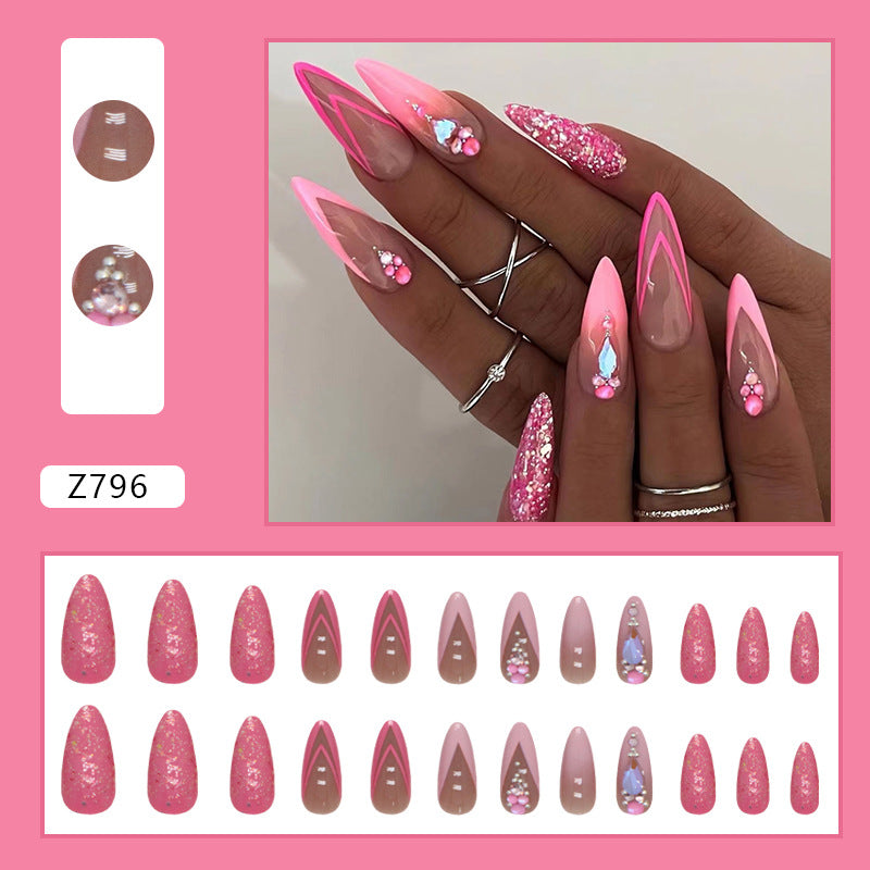 Faux ongles français amande double