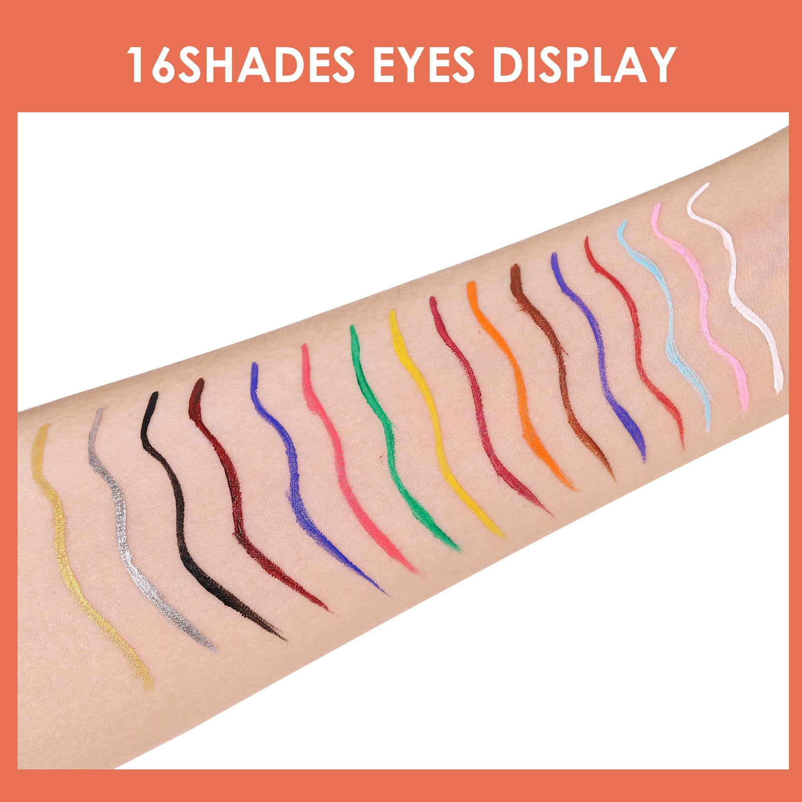 Ensemble de 16 Eyeliner Liquides FINS, Imperméables, Longue Durée, Anti-Bavures
