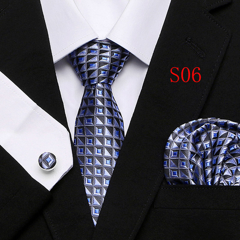 Costume trois pièces cravate homme de la nouvelle série cravate fleur de cachemire