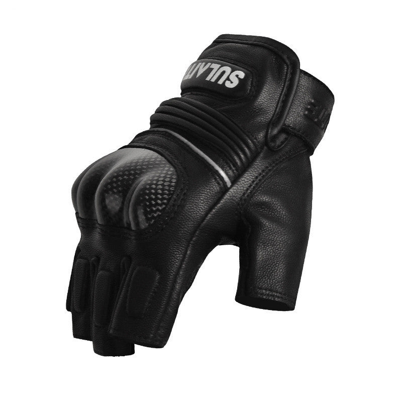 Gants de course Vintage Rider en peau de mouton et fibre de carbone
